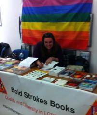 Andrea Bramhall signs books at States of Independence